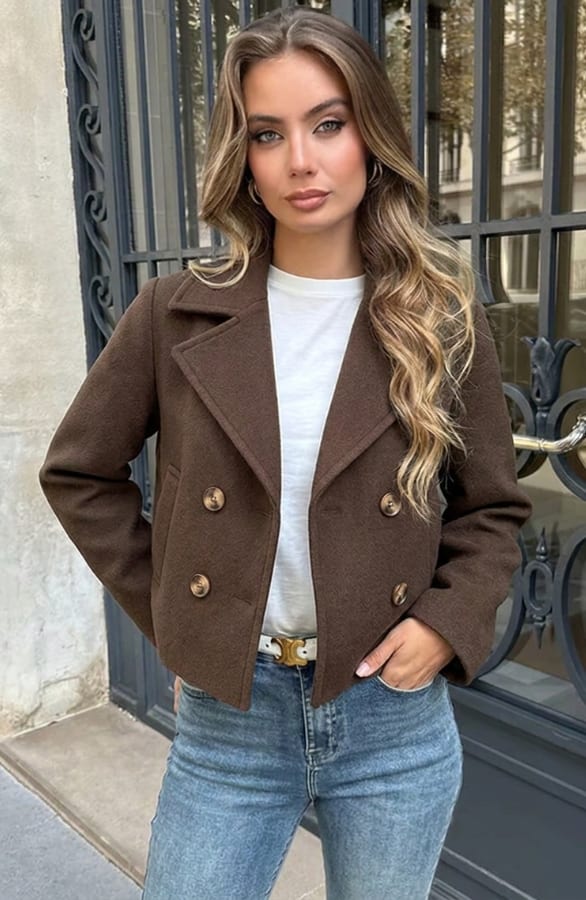 Double Breasted Jacket Choco – jassen, foto 3