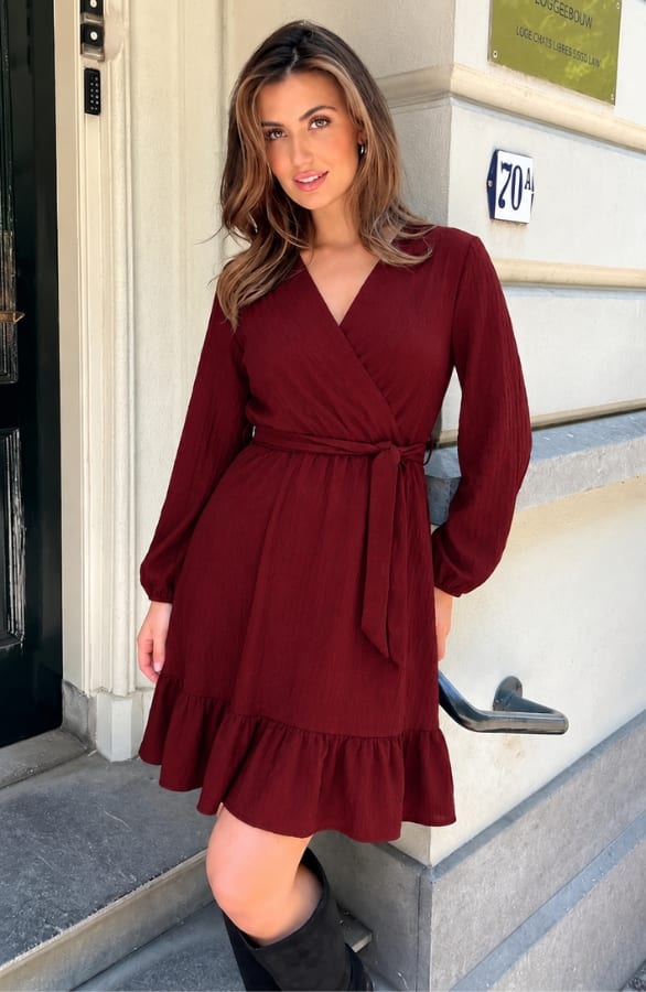 Jurk Tabitha Burgundy – alle jurkjes, foto 5