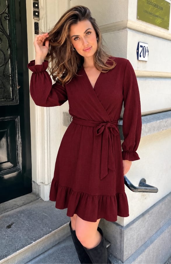 Jurk Tabitha Burgundy – alle jurkjes, foto 6