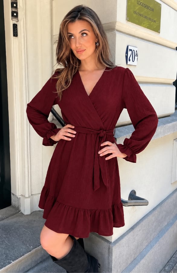 Jurk Tabitha Burgundy – alle jurkjes, foto 3