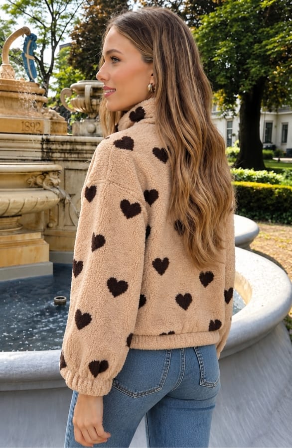 Soft Heart Jacket Beige – vesten, foto 2