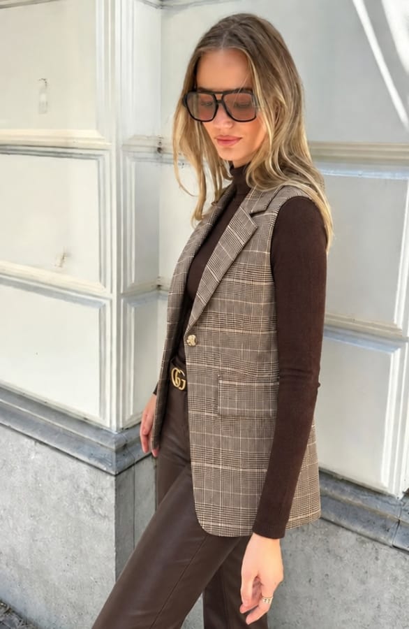 Blazer Gilet Sally Checked – gilets, foto 4