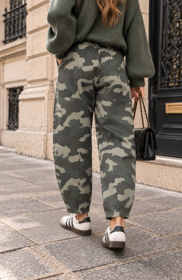 Camo Balloon Jogger Broek Army – broeken, foto 4
