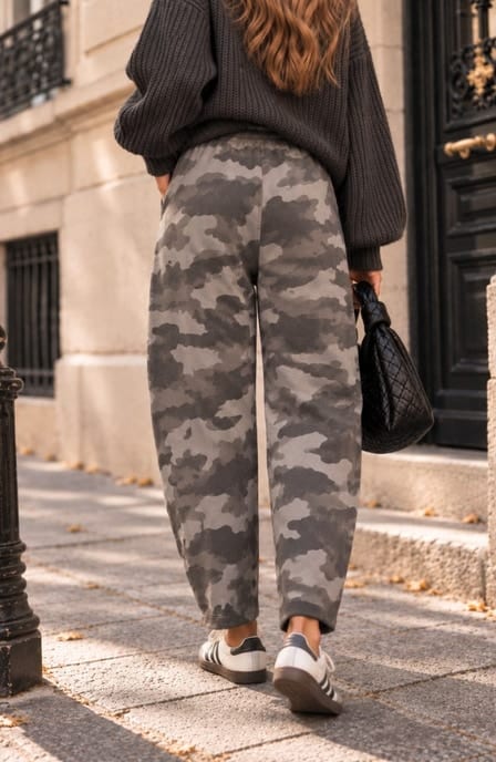 Camo Balloon Jogger Broek Grey – broeken, foto 4