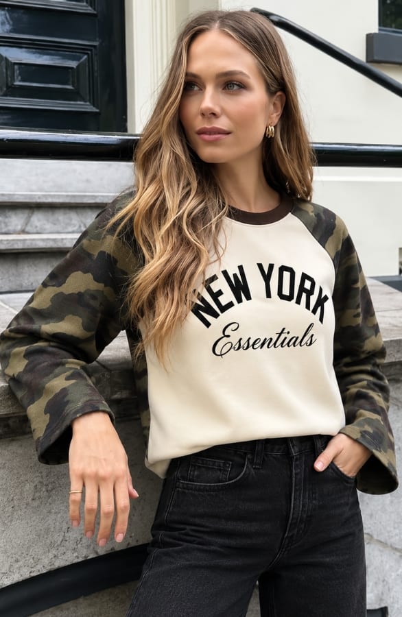 New York Top Camo Essentials – shirts & tops, foto 3