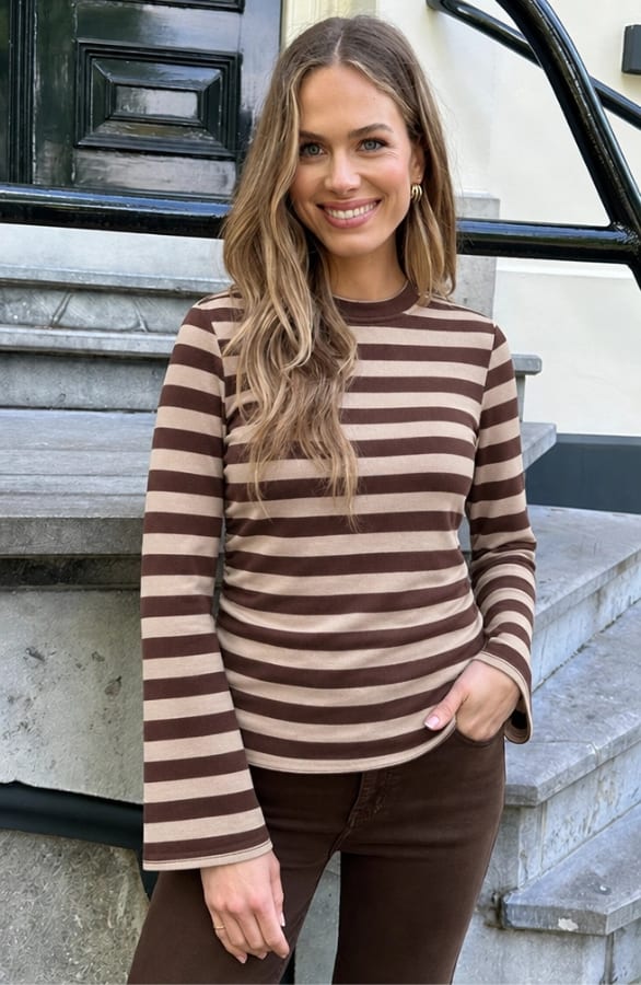 Smocked Longsleeve Top Strepen Soft – shirts & tops, foto 2