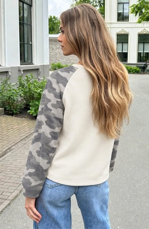 Stay Progress Top Camo Army Grey – shirts & tops, foto 3