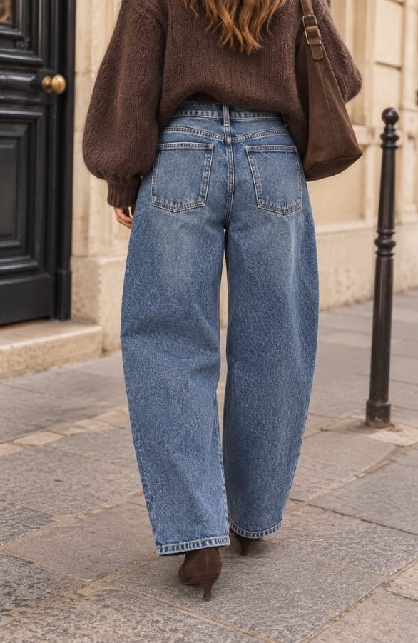 Balloon High Waist Jeans Stone Wash, foto 3