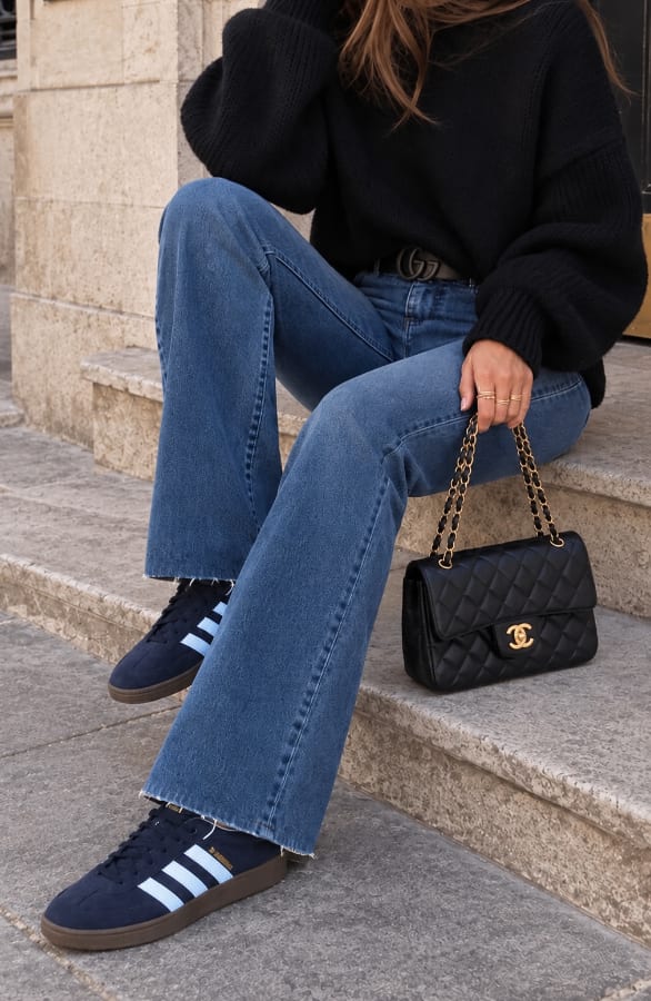 Wide Leg Jeans Dez Dark Blue, foto 2