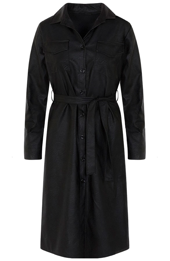 Lina Leather Dress Black – shoparchief
