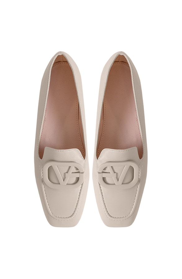 Leren Instappers Florine Beige – shoparchief