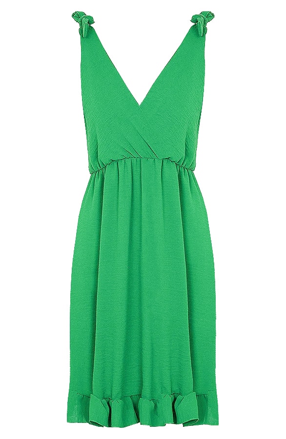 A-lijn Strik Jurk Abby Bright Green – shoparchief
