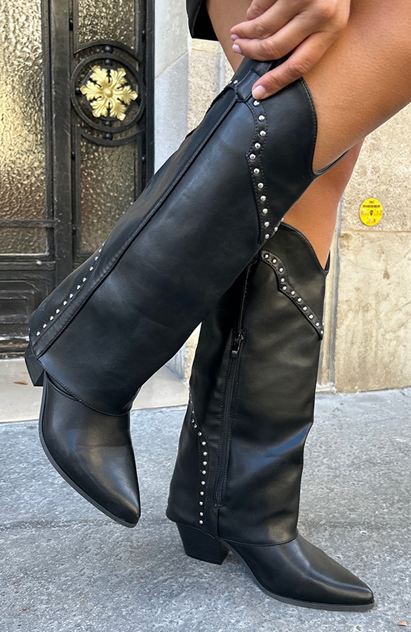 Studs Boots Jada Zwart – schoenen
