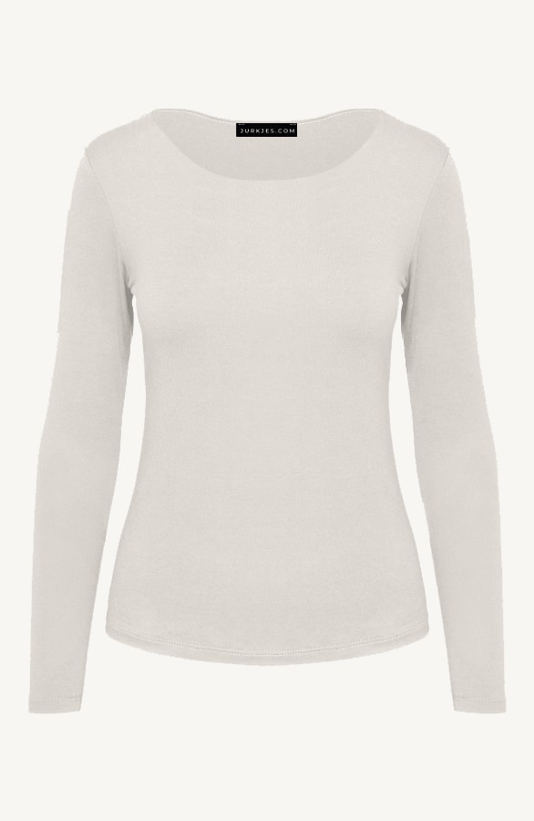 Round Neck Long Sleeve Top Yulia Beige – shoparchief
