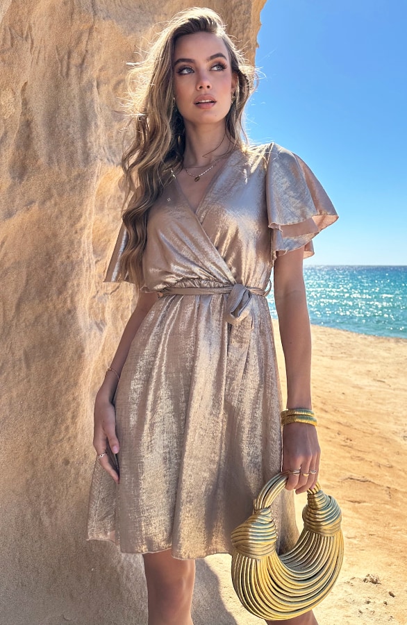 Jurk Nikkie Metallic Gold – alle jurkjes