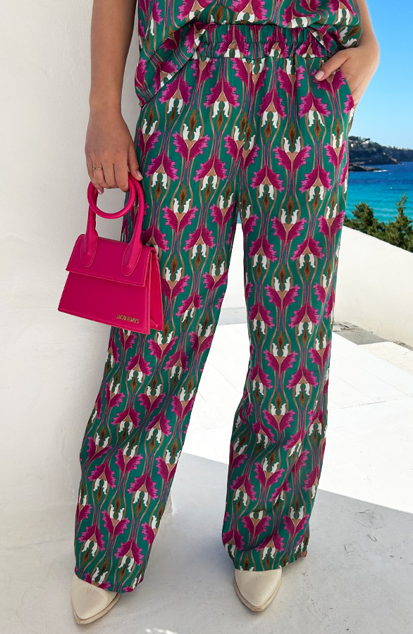 Pantalon Tropische Print – broeken