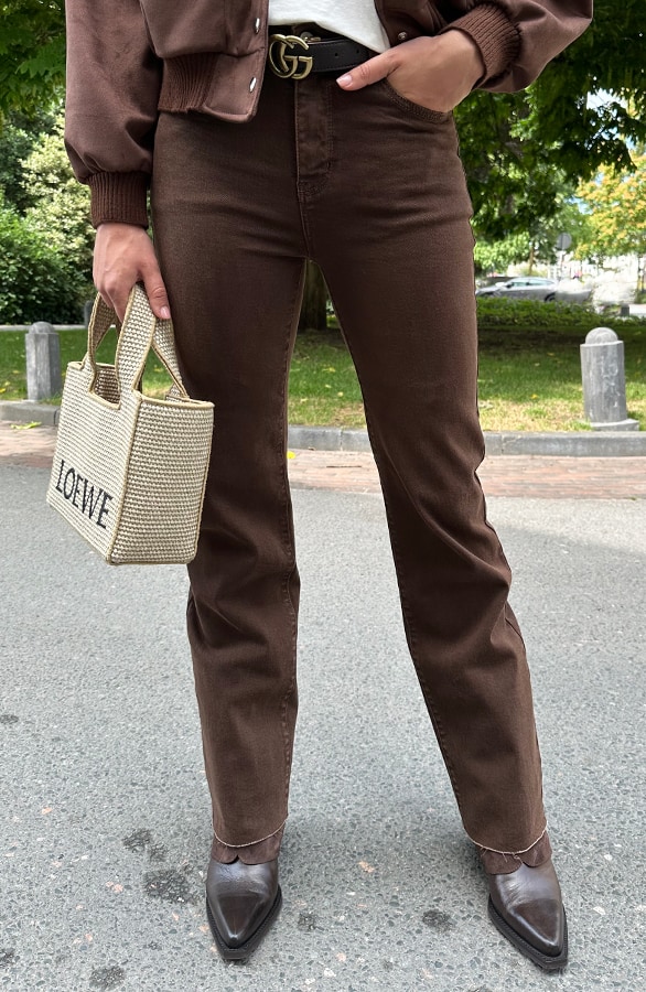 Wide Leg Jeans Dez Brown