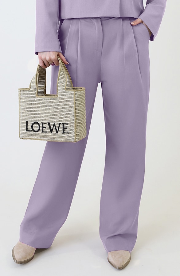 Classic Straight Palazzo Pants Lila – broeken