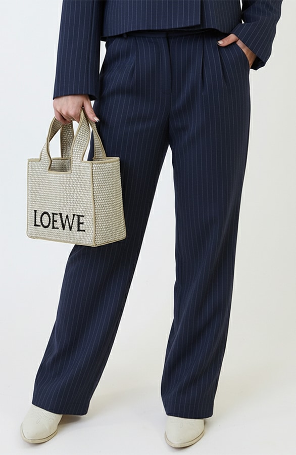 Classic Striped Palazzo Pants Navy – broeken