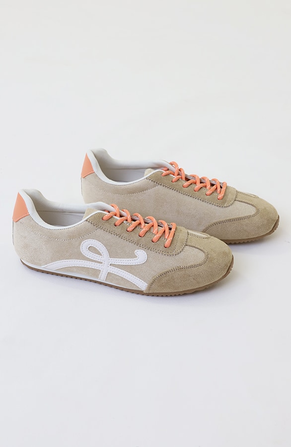 Suede Runners Sneaker Beige – schoenen