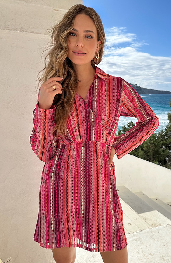 V-Line Crochet Dress Multicolor – alle jurkjes