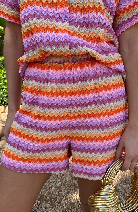 Zigzag Knit Short Multicolor – shorts