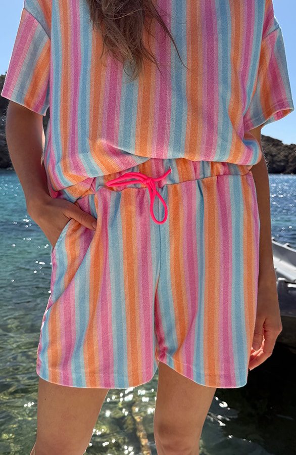 Colorful Striped Short Multi – shorts