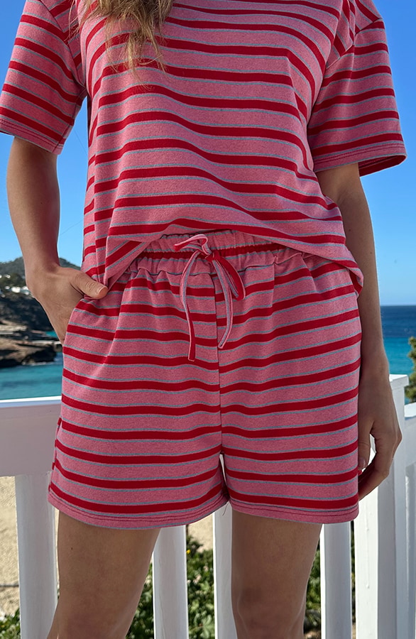 Gestreepte Short Katoen Tricolore – shorts