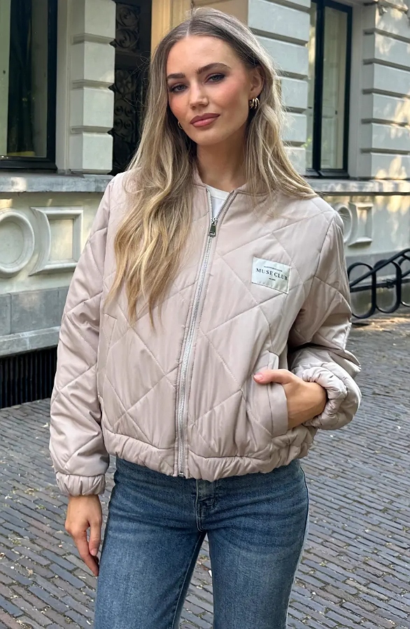 Quilted Jacket Muse Club Beige – jassen