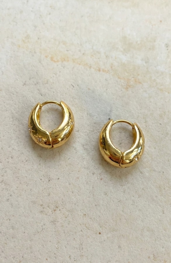 Shiny Star Earrings Gold – accessoires
