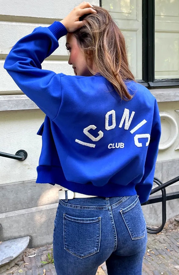 Iconic Club Bomber Jacket Kobalt – jassen