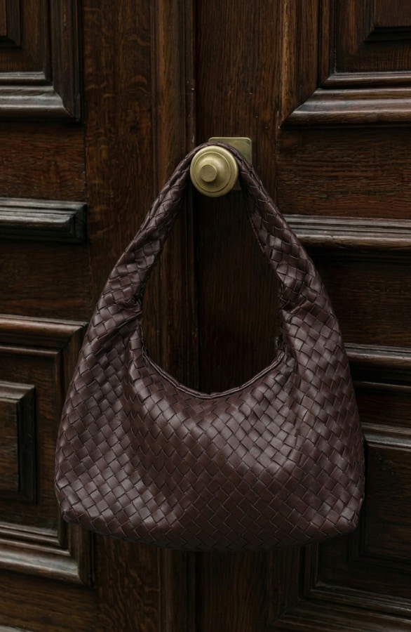 Soft Braided Bag Brown – accessoires