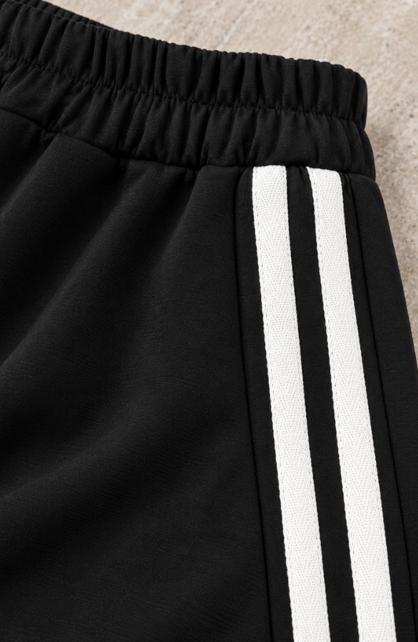 Strepen Wide Leg Broek Zwart – flared broeken, foto 4