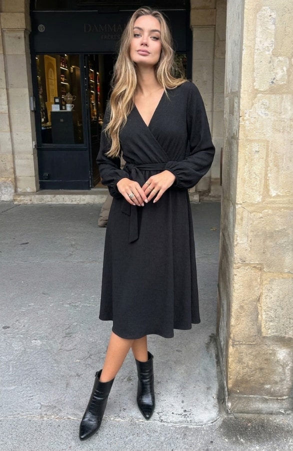 Smocked Maxi Jurk Anika Black – alle jurkjes