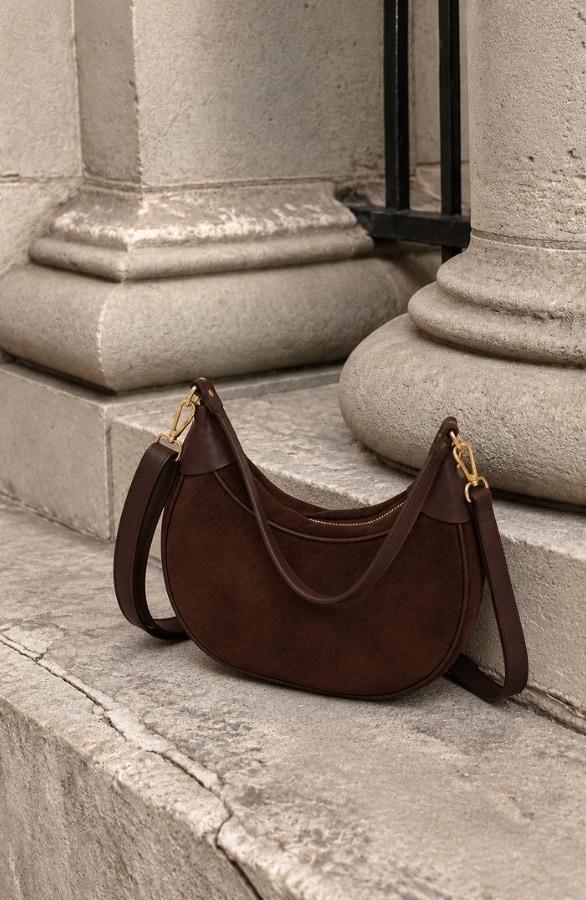 Schoudertas Suedine Choco – accessoires
